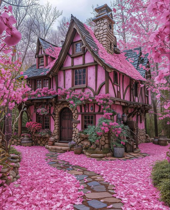 pink cottage