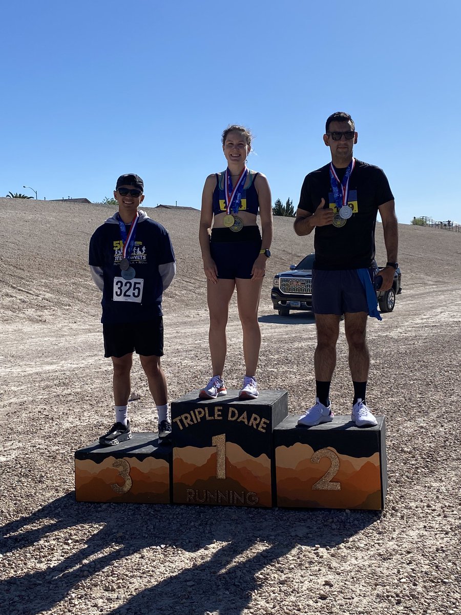 931TheMountain's tweet image. Congrats to the podium winners! 🥇🥈🥉
#StepsforVets
@USVETSLV