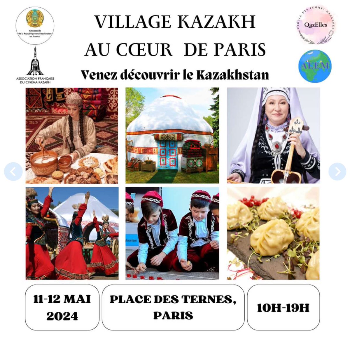 geoffroyboulard's tweet photo. #PlacedesTernes Inauguration du 1er Village Kazakh 🇰🇿 soutenu par @Mairie17 avec SE Madame l'ambassadrice du #Kazakhstan en France Gulsara Arystankulova @KZEmbassyFR de nombreux ambassadeurs d'Asie centrale, @AlineBessis et l'association Qazelles. https://t.co/08n2KPzPtR