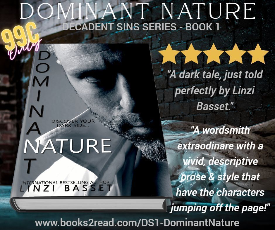 #99c - Dec only
DOMINANT NATURE, Decadent Sins Series, Book 1
Discover your dark side

They say I have a dark side
They aren’t wrong
They say I am the devil
They aren’t wrong

Get yours now (Affiliate): buff.ly/3tx0oOb
#alpha #BookBoost #darkromance #Booktok #mafiaromance