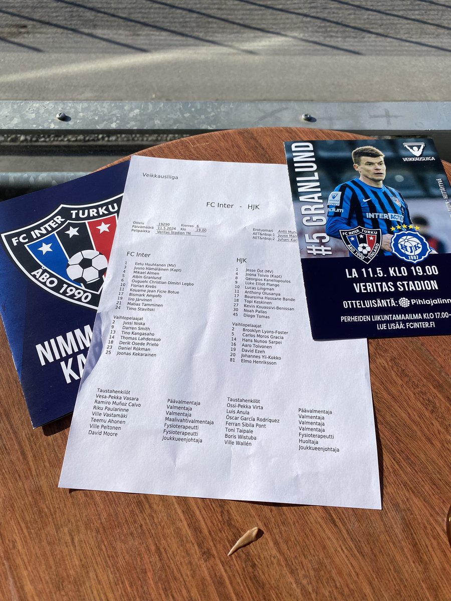 Ground hopping with a difference. Inter Turku v HJK Helsinki. The owl is here 👍 #oafc 🇫🇮