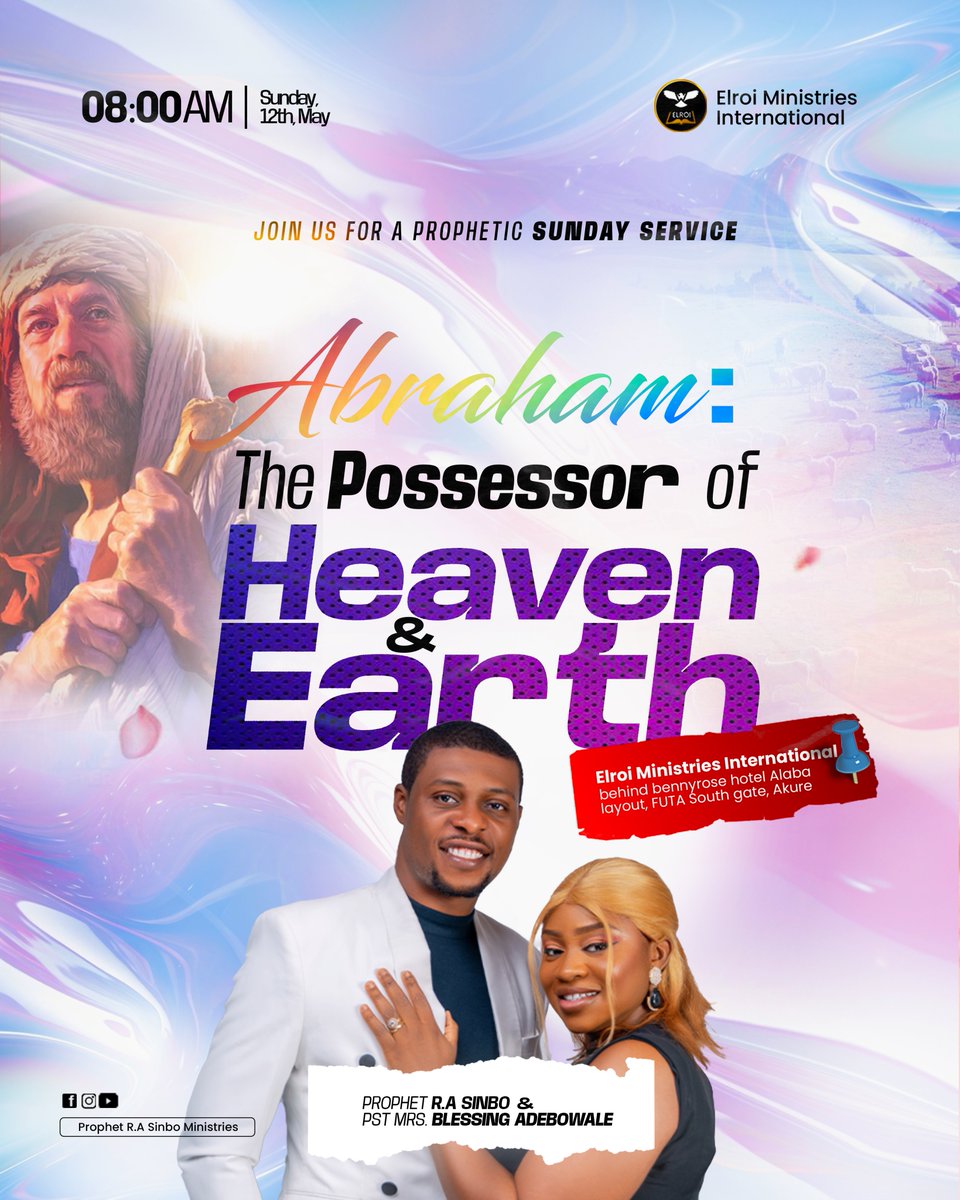 elroi_min_intl's tweet photo. Hello everyone, Join me tomorrow for an uplifting and insightful exposition! Let's come together  to explore the Word &amp; deepen our understanding.
The service begins promptly at 8 a.m. - don't miss out on this enriching experience! 
#elroiministries #prophetrasinbo #sundayinvite https://t.co/AtzW5wLPrD