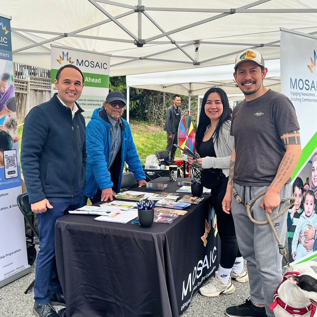 Our Family & Settlement team loved sharing how we assist newcomers at @TJFest 2024! Special thanks to Hon. @annekangmla and Cllr. @burnabypietro for the visit and support. Happy to be part of this vibrant festival with over 20,000 attendees annually! #CommunitySupport
