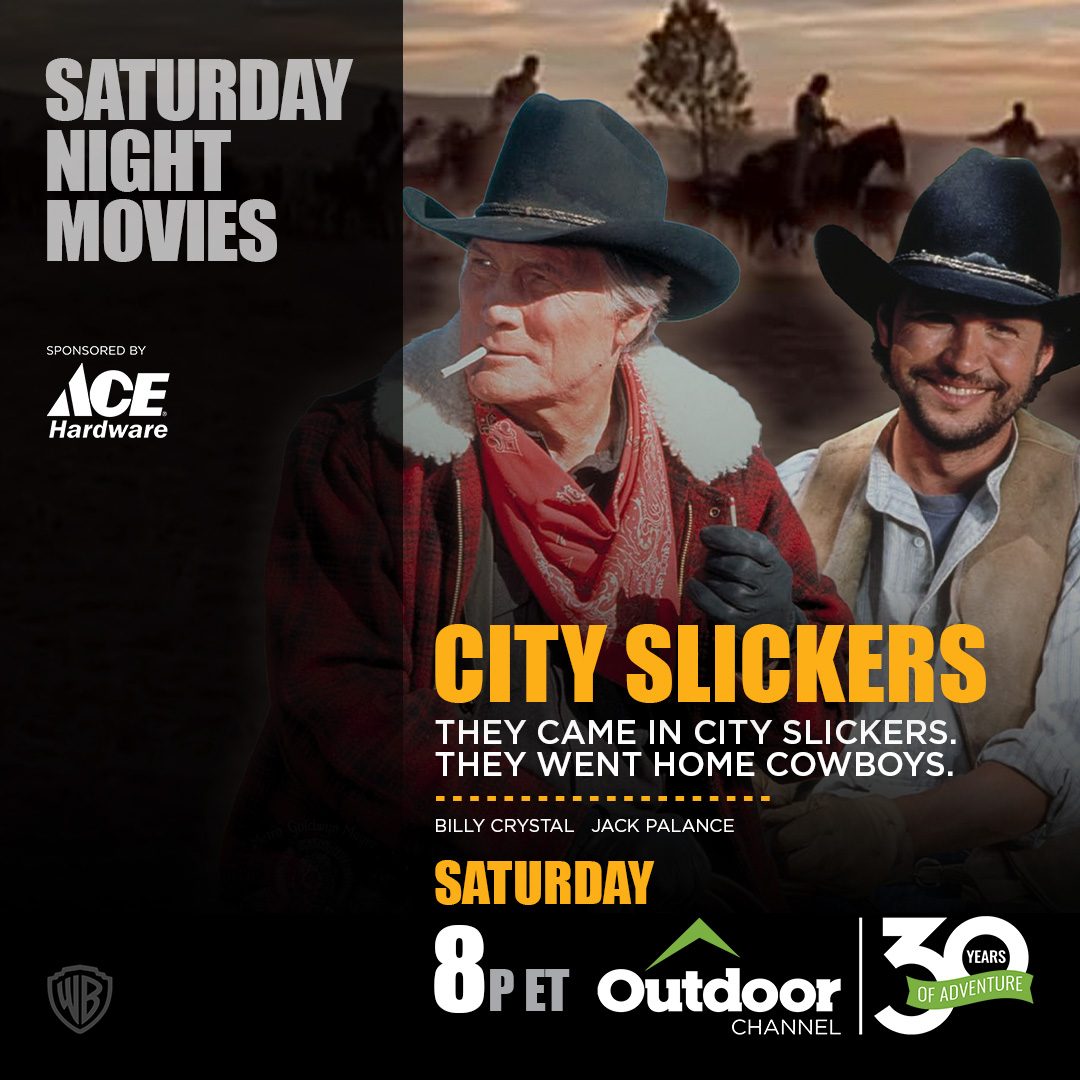 Saturday Night Movies is proud to present City Slickers TONIGHT at 8 PM ET. On the verge of turning 40, an unhappy Manhattan yuppie is roped into joining his two friends on a cattle drive in the southwest.

#FindYourAdventure #outdoors #movie #western #cowboy #cattledrive