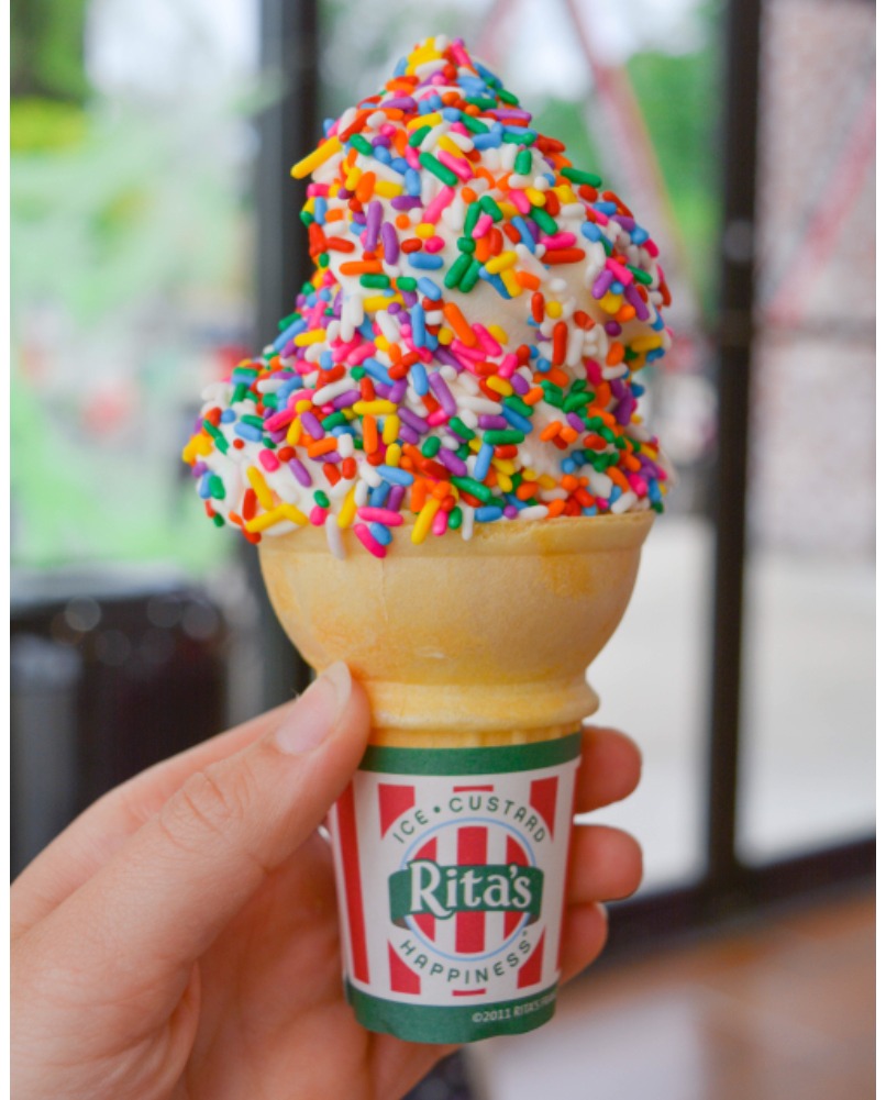 A rainbow full of flavors at Rita's!  🌈   Ice. Custard. Happiness   📌101 Haddon Ave.  #ritaswestmont #haddontwp #shophaddon #dinelocal