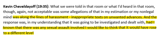annaqville's tweet photo. @ChelneyAndrew All the hockey ops people in that same meeting all said the same thing, they were never led to believe the incident was relating to sexual assault. https://t.co/CCUQdODWOk