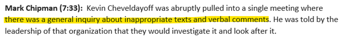 annaqville's tweet photo. @ChelneyAndrew All the hockey ops people in that same meeting all said the same thing, they were never led to believe the incident was relating to sexual assault. https://t.co/CCUQdODWOk