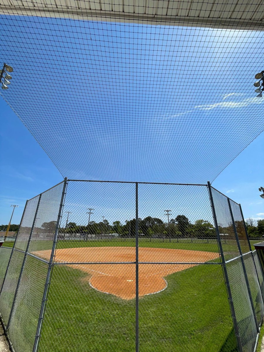 Worried about pop-ups behind home plate? We've got you covered 😎 Extended Netting Solutions: it's what we do at Netting Pros! Stop by NettingPros.com to learn more about how we're Improving Programs One Facility at a Time! 🔥