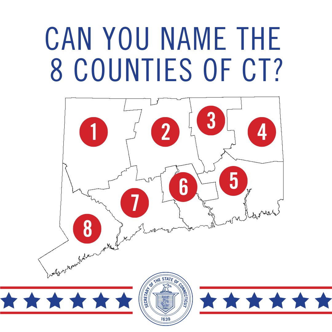 For this Civics Saturday, let's see how well you know our great state! Comment your answers below! -- #ct #civics #geography #education #government #vote #civiceducation #ctkidgovernor #Connecticut #quiz #trivia