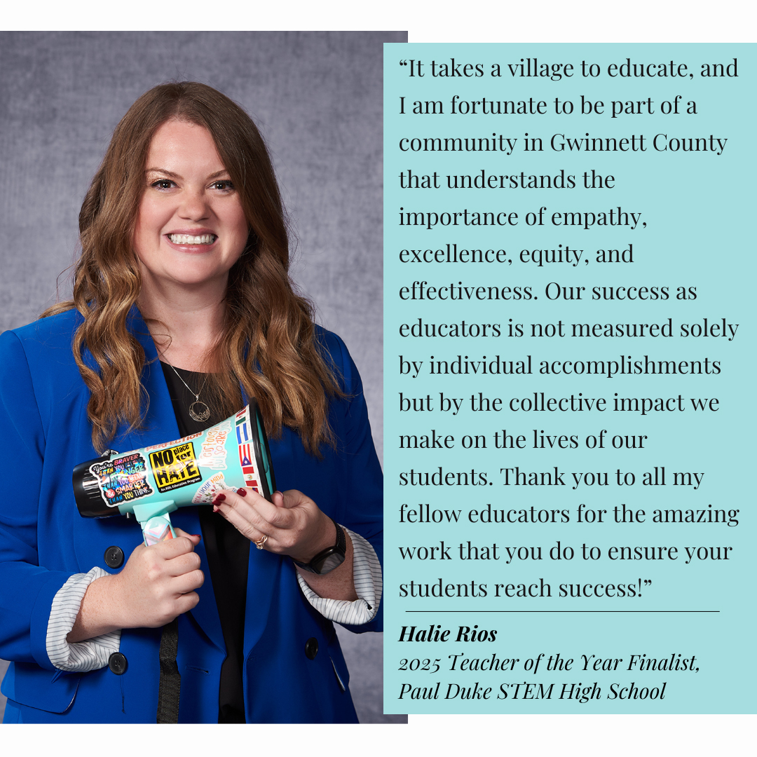 It’s National Teacher Appreciation Week! We join our award-winning educators in celebrating our #TeamGCPS teachers with words of encouragement and inspiration. See more from all our 2025 Teacher of the Year Finalists here: gcpsk12.org/about-us/caree…