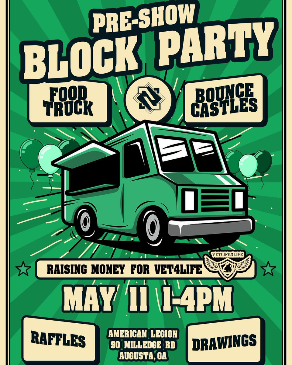 Block Party Starts at 1pm!! Silent auction ⁃ 2 IWE baskets with merch ⁃ $50 gc to Iron Horse grill ⁃ $100 gc from Garden Cottage florist and gifts ⁃ $250 gc from Mr tattoo ⁃ Raze energy basket Food truck!! Bounce house!! Bake sale!!
