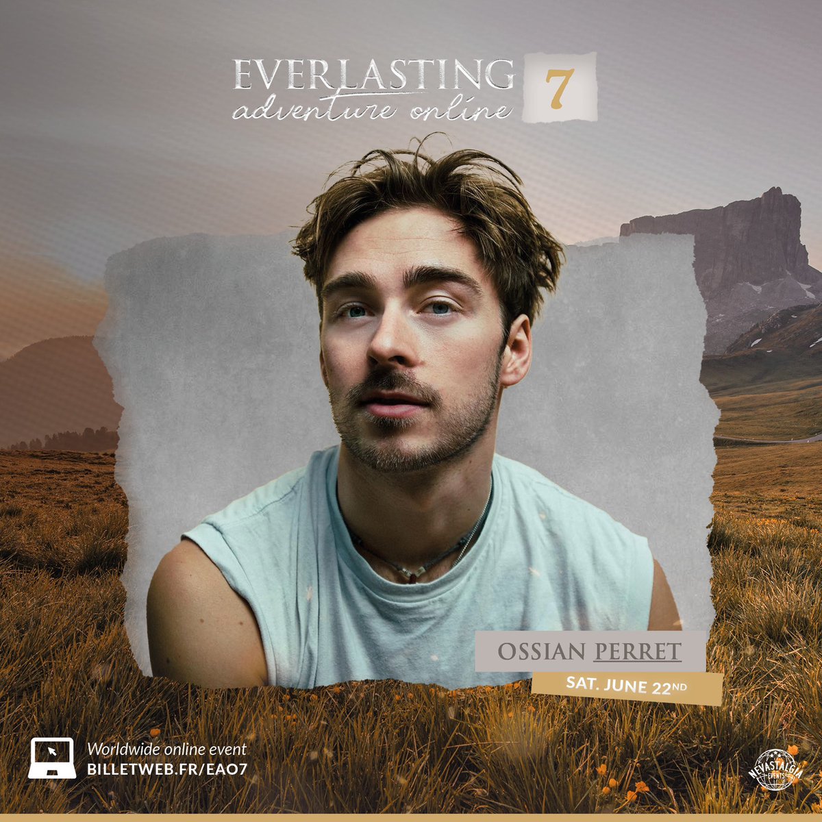 #EAO7 🌼💻 — We’re happy to have Ossian Perret joining us once again virtually on Saturday June 22. The ticketing with his activities will open on Wednesday May 15 at 9pm (CEST) nevastalgia.com/event/eao7/ 

See you in 30 minutes for the next guest announcement 💛 #TheLastKingdom