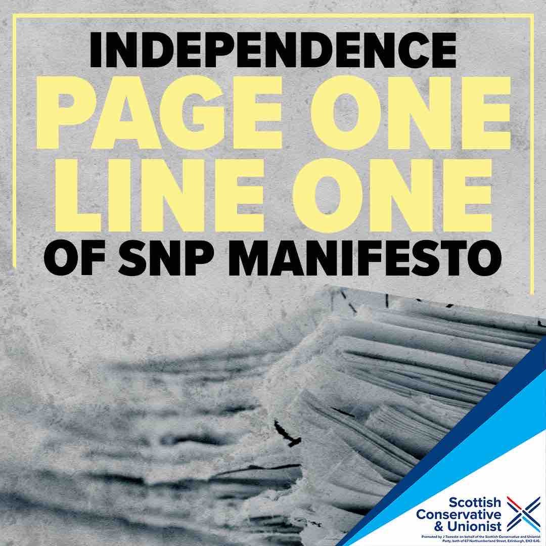 Time and time again the SNP Government have made it clear that their divisive independence obsession is their top priority. In key seats across Scotland, only the Scottish Conservatives can beat the SNP and get the focus back on your priorities.