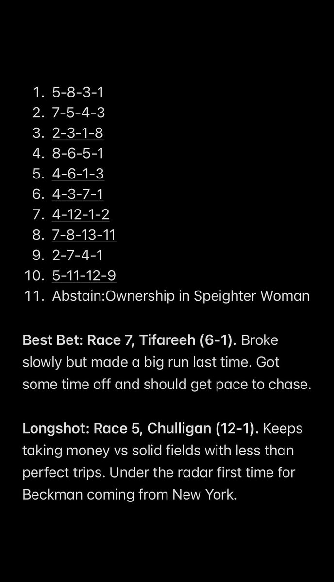 It’s a beautiful day in the Ville for an 11 race card @ChurchillDowns featuring the Mamzelle Stakes! Like some prices today, let’s see what we can cook up.