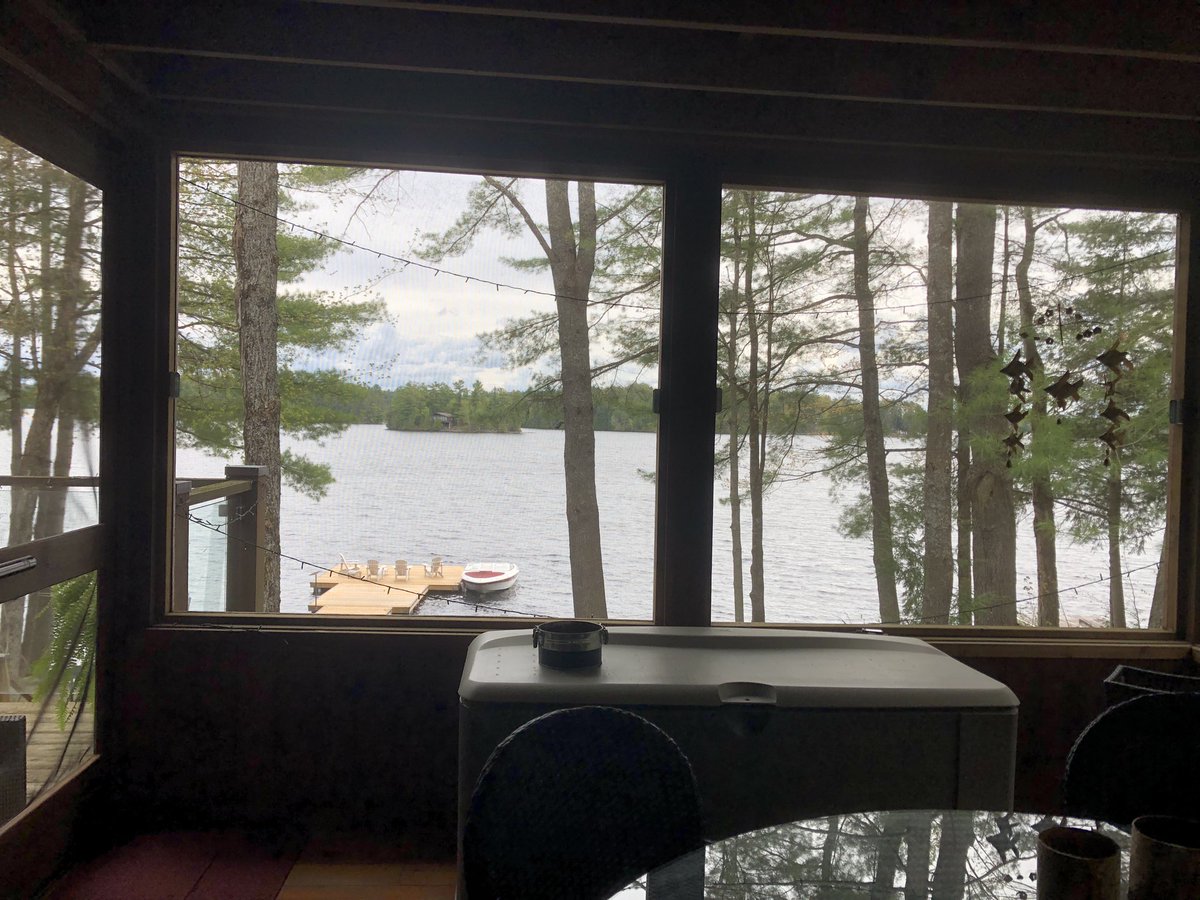 My favourite room for the next 30 days until about mid-June. 

Screened porch for win 👍

#cottageliving
