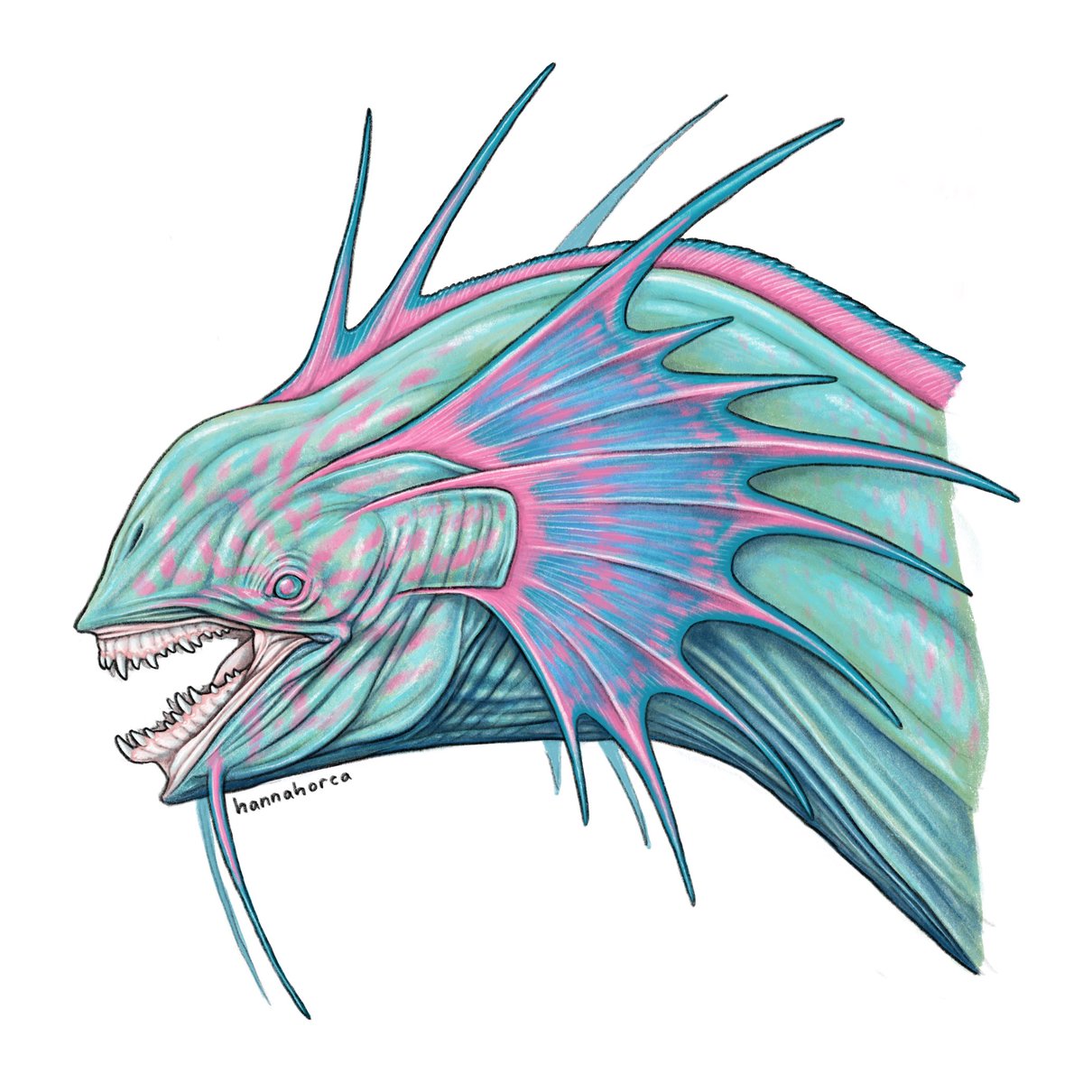 「Another fish monster! This one is inspir」|Hannah Comstockのイラスト