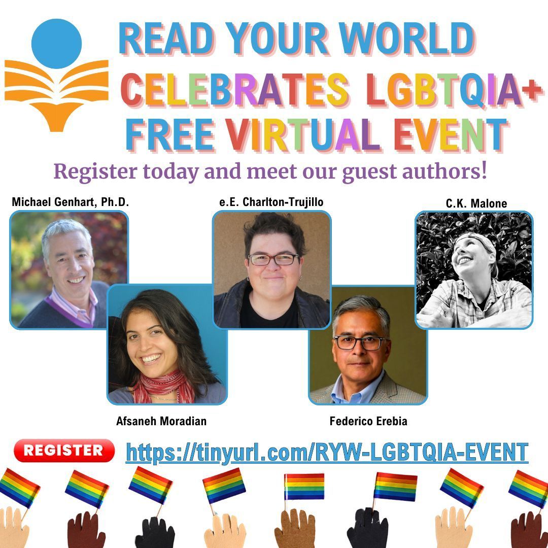 Read Your World Celebrates LGBTQIA+ Pride Month Free Virtual Event with @MGenhart @writerafsaneh @FedericoErebia @CKMalone2 @pinatadirector buff.ly/4blyRiZ via @pragmaticmom #ReadYourWorld #LGBTQIA #Authors @MCChildsBookDay