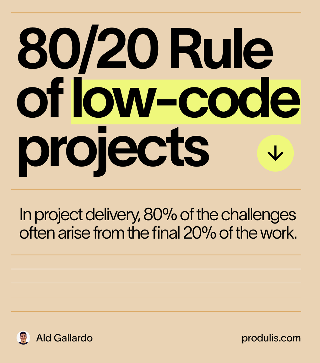 aldgallardo's tweet image. The most challenges arise in the final 20% of the project timeline...
#webflow #wized #xano #lowcode #nocode