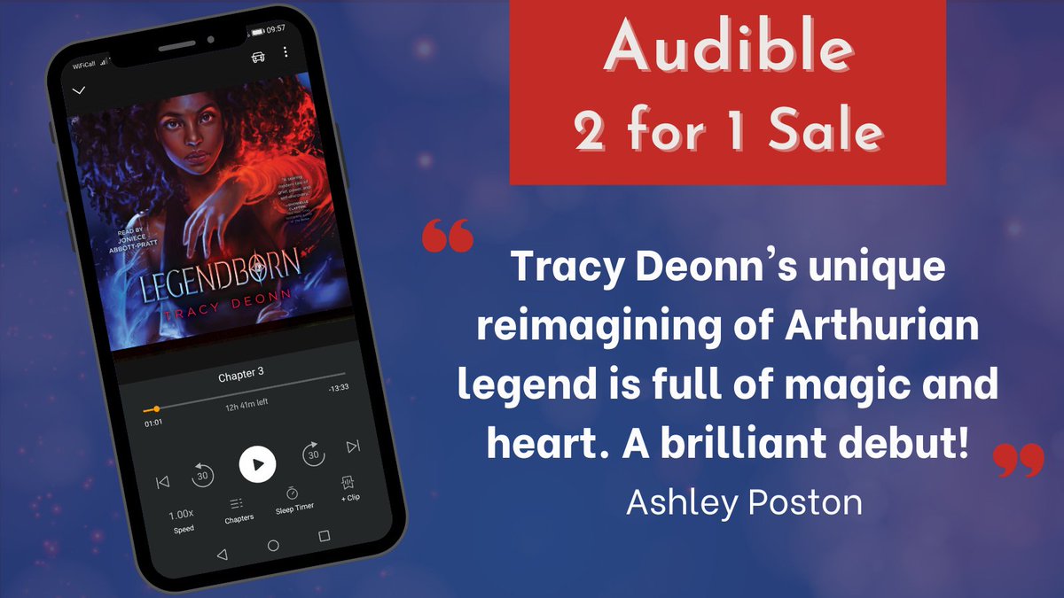 'Legendborn braids southern folk traditions and Black Girl Magic into a searing modern tale of grief, power and self-discovery.' Dhonielle Clayton Listen to the enthralling #Legendborn by @tracydeonn now in @audibleuk's 2 for 1 Sale! adbl.co/44pv6qI
