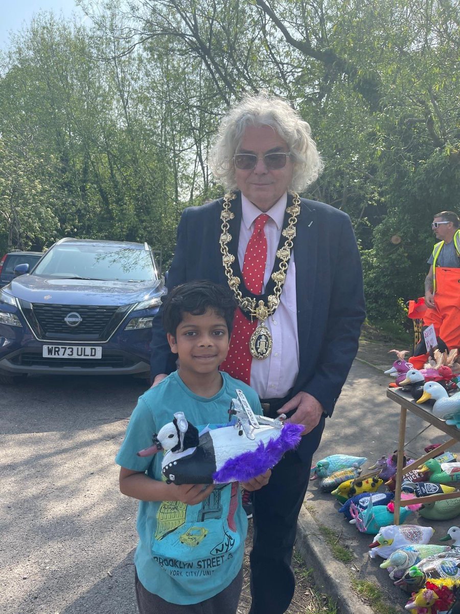 Fairfax did it! @CalneLions duck race - Best Dressed Duck! #calne #DuckRace #AlloAllo