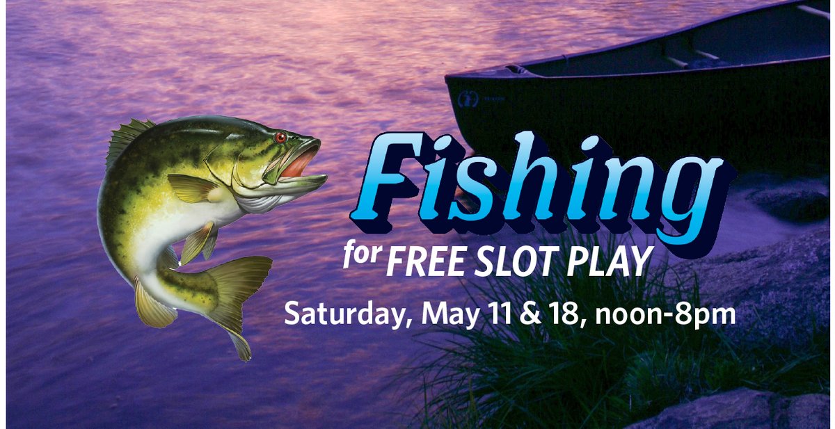 Reel in up to $1,000 FREE slot play! Earn 10 base points with your Island Passport Club card from noon-8pm on May 11 & 18. Once earned, visit an Island Passport Club kiosk for your chance to win $50 FREE slot play on the virtual game or $1,000 FREE slot play on the bonus game! 🎣