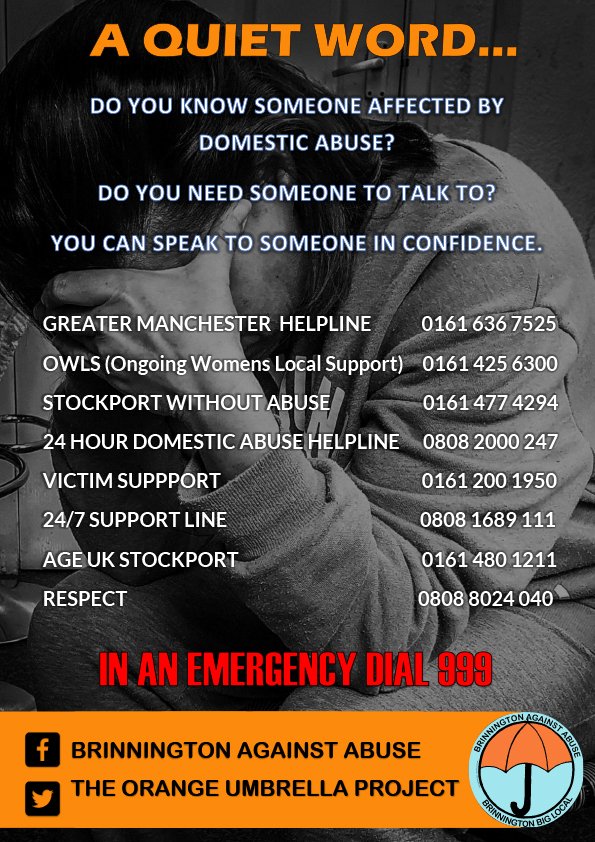 If you or someone you know is affected by Domestic Abuse, help is there when you need it. @OWLSgroup @SMBC_Community @StockportSWA @womenscentreSPT