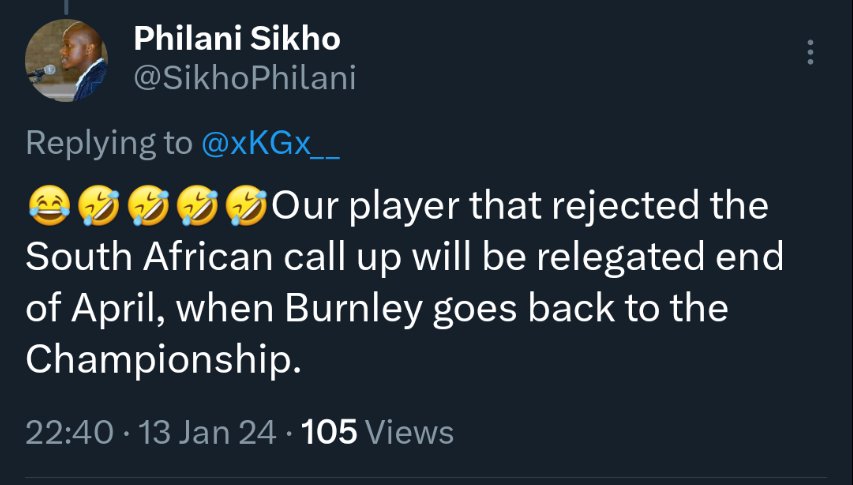 We told #Burnely that they will be relegated for allowing Foster not to come to #AFCON2022 

#TOTBUR
