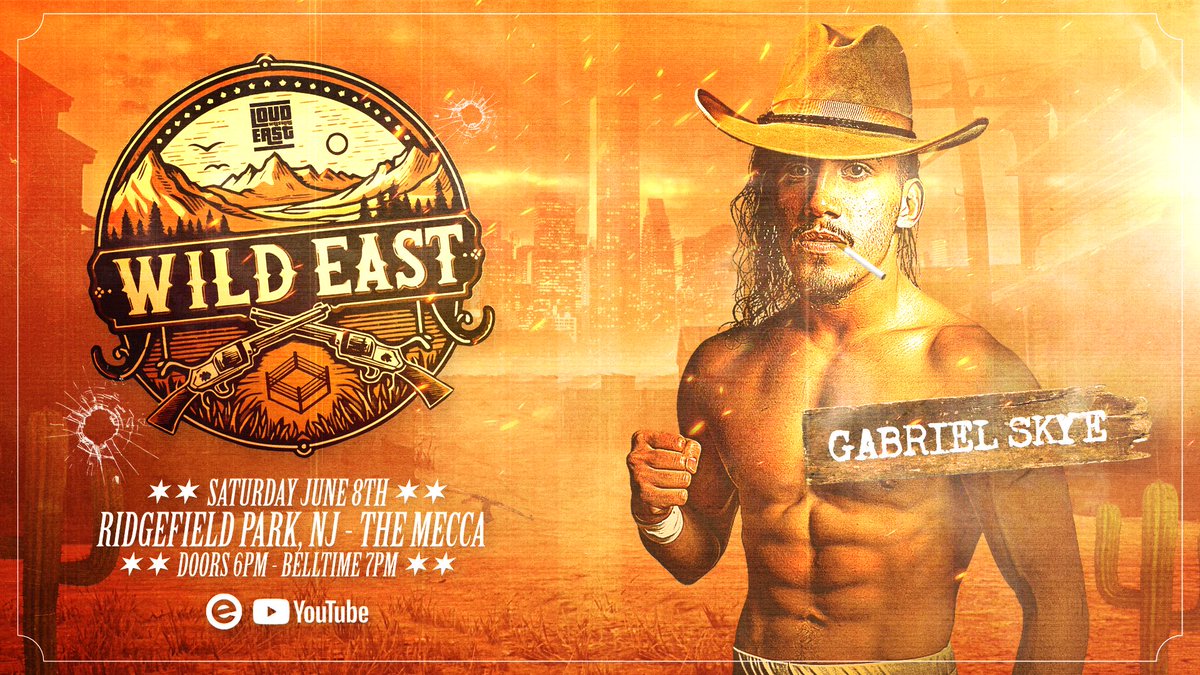 🤠 Giddy Up! Here’s the announced talent so far for #WildEast June 8th at @RidgefieldMecca: • @JANELABABY • @AzRi3aL • @theakiraway • @GabrielSkye_ 🎟️ Tickets officially on sale NOW: tinyurl.com/LEWWILDEAST Saturday Night 6/8 The Mecca Ridgefield Park, NJ 7pm