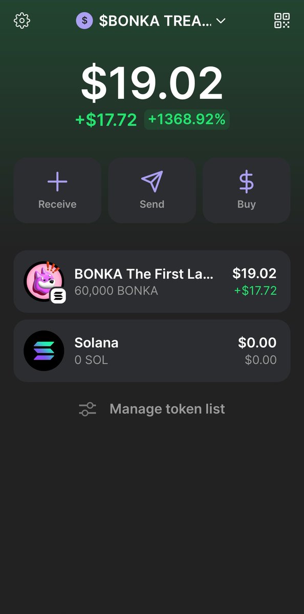 Let's play a quick #treasurehunt game sponsored by @bonkasol 
In this wallet, there's $20 worth of $Bonka tokens.
And I will be posting the private key publicly in the next 30minutes.(P.s 👉I will be removing the last character and you have to figure if it's a letter or number)