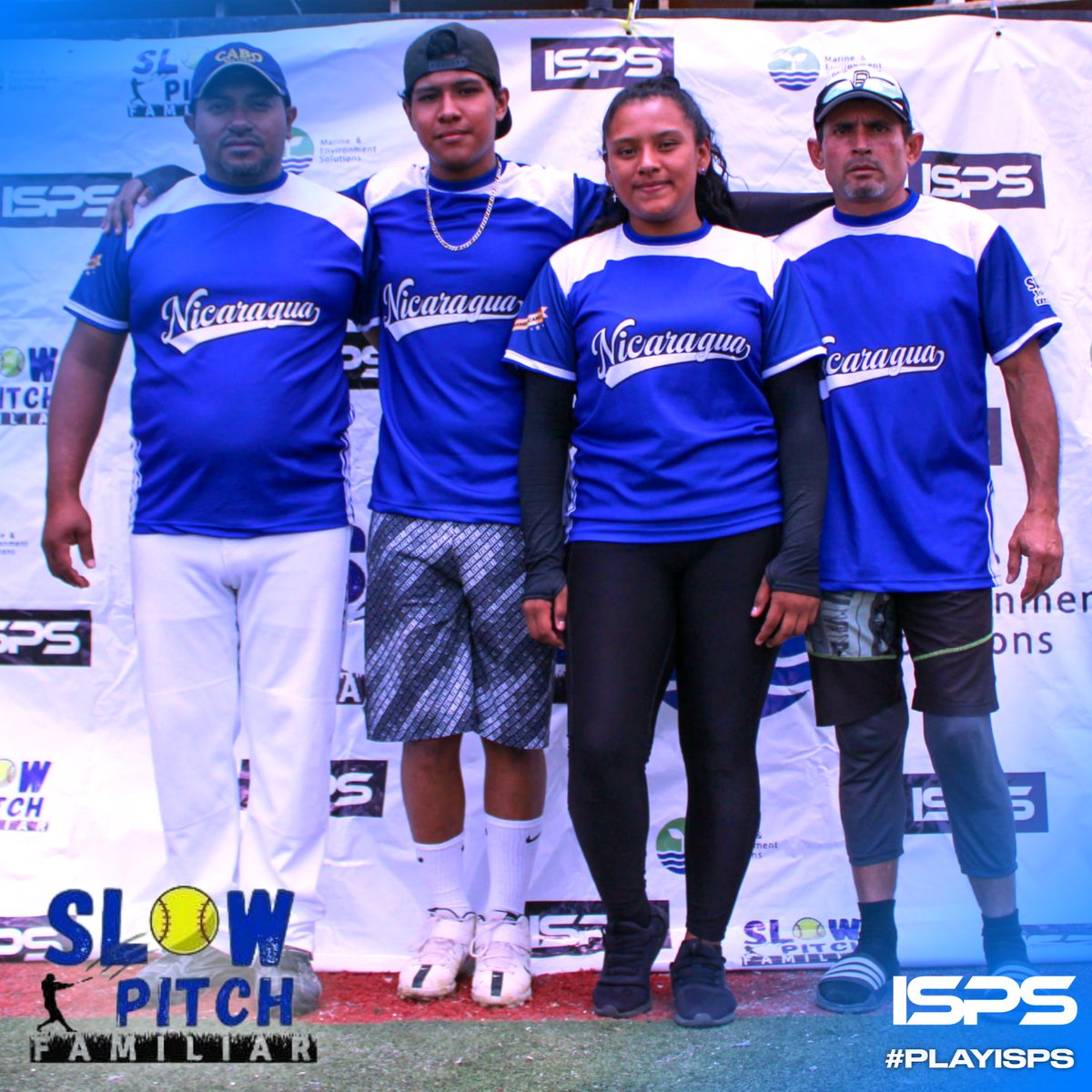 🥎✨ Dressed for success and ready to compete! Team Nicaragua steps up at the 3rd Central American Slow Pitch Mixed. 📸 by Alejandra Castellanos, under the expert direction of Mariel Escobar. #ISPSGuatemala #NicaraguaPride #PlayISPS