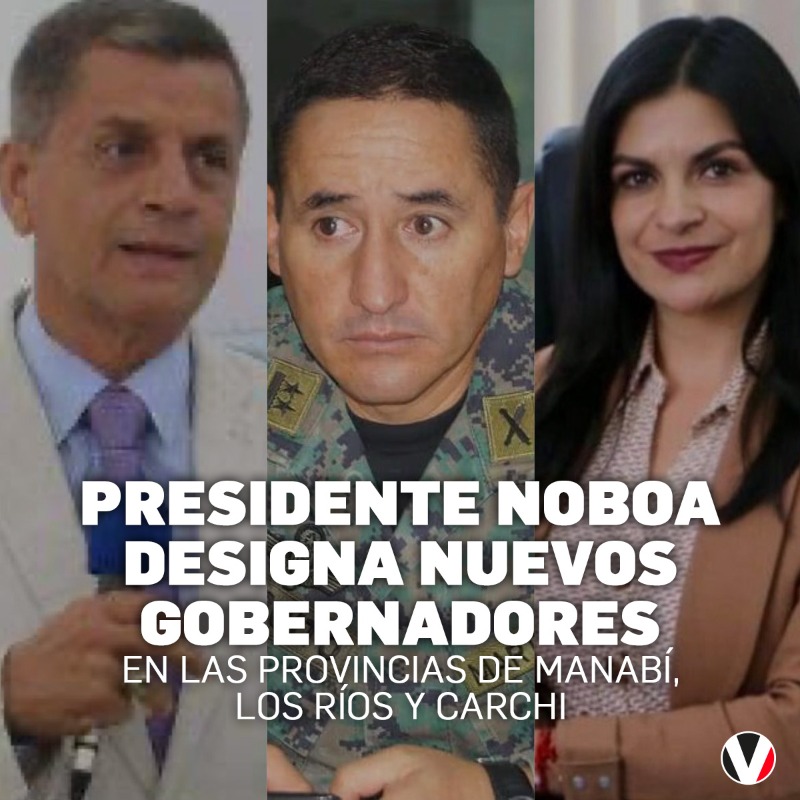 #PAÍS | Ronald Muñoz, Luis Alfonso Martínez y Lucía Pozo fueron designados como nuevos gobernadores de las provincias de Manabí, Los Ríos y Carchi. ¿Quiénes son? Conozca los detalles ▶️ v.vistazo.com/4dxrHtX