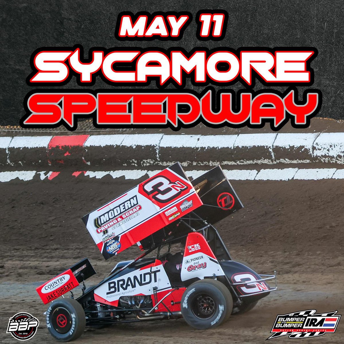 Raceday with the <a href="/IRA_sprints/">IRA Sprints</a>. The boys will be racing in their home state at Sycamore speedway! Come out and watch or catch it on <a href="/FloRacing/">FloRacing</a>.