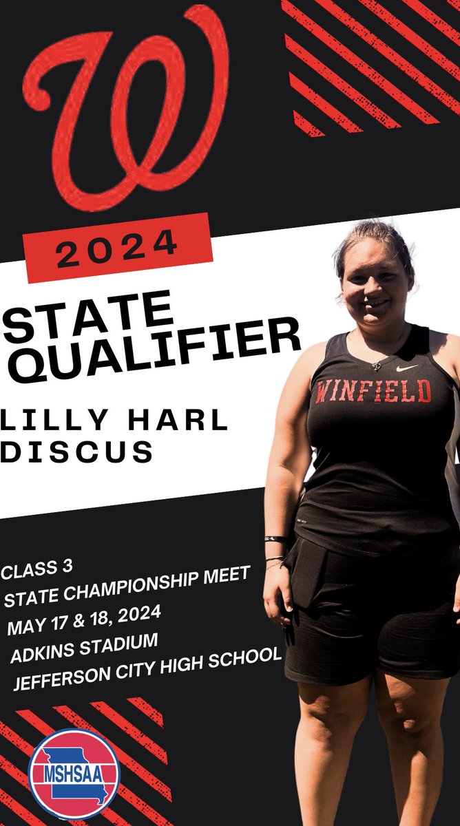 Lilly Harl is headed to state next week for Discus!