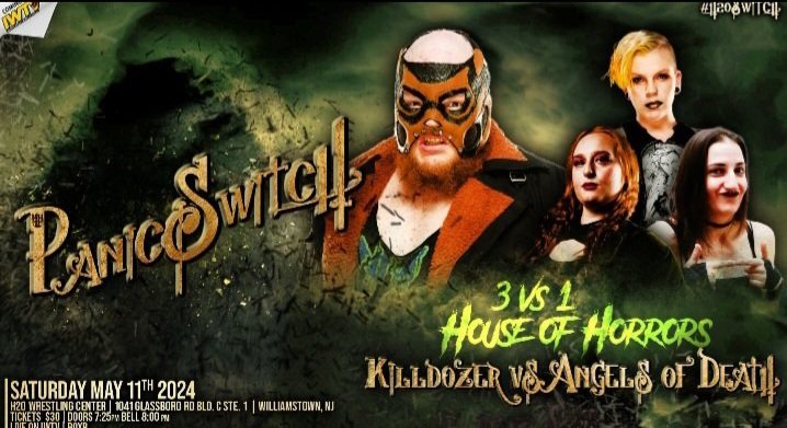 Today at #H2OSwitch The Angels of Death @Lady_BlakelyH2O 🖤❤️ @Infamoss1 JessMoss 🖤🍺 @KennDawgHard Castle 🖤🤘 ALL Team Up 🆚 Killdozer Going to be a FUN-TASTIC Match!! 📸 @H2OWRESTLING on IWTV