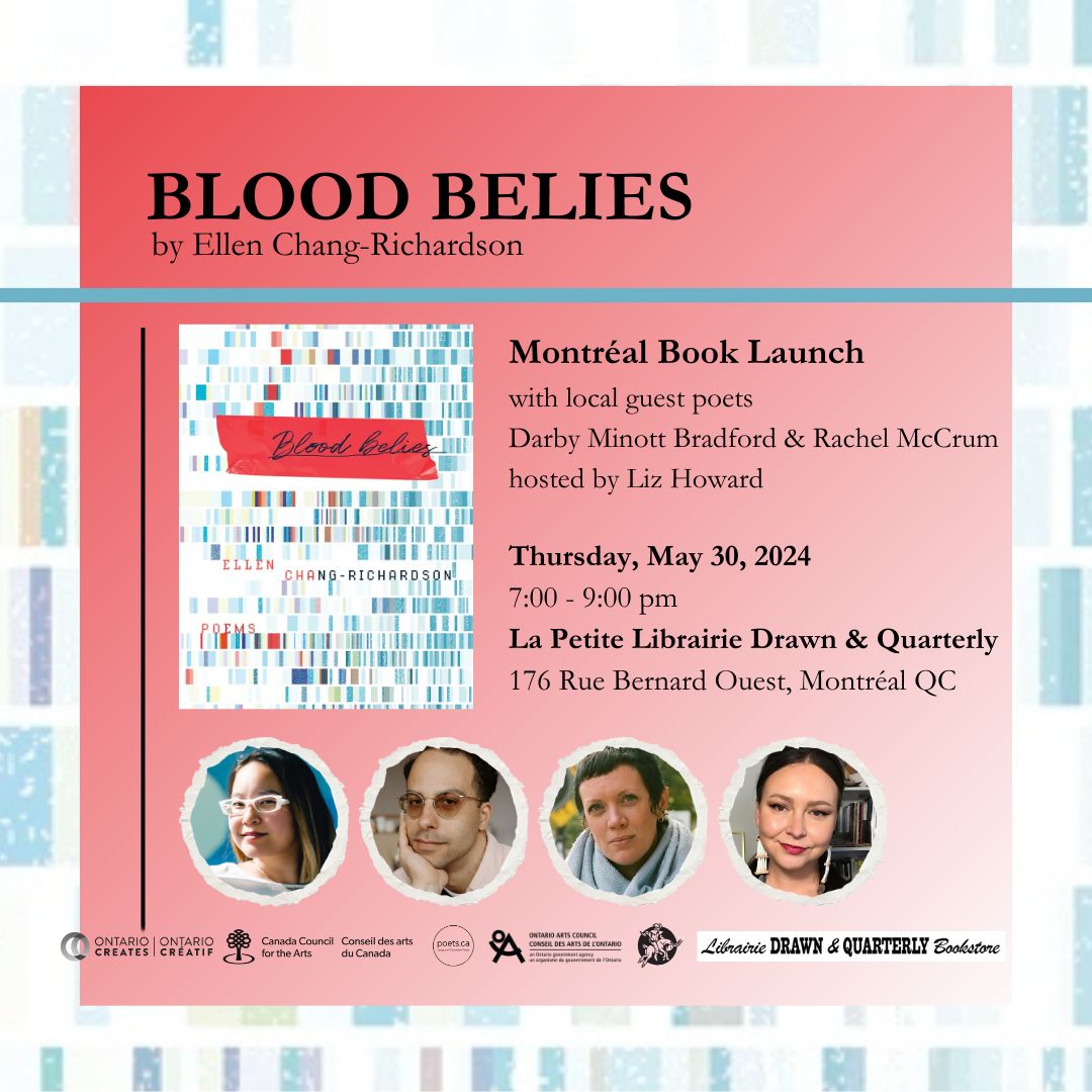 Montreal friends Ellen Chang-Richardson will be in your great city at the end of the month! We hope you can come out to celebrate with her: