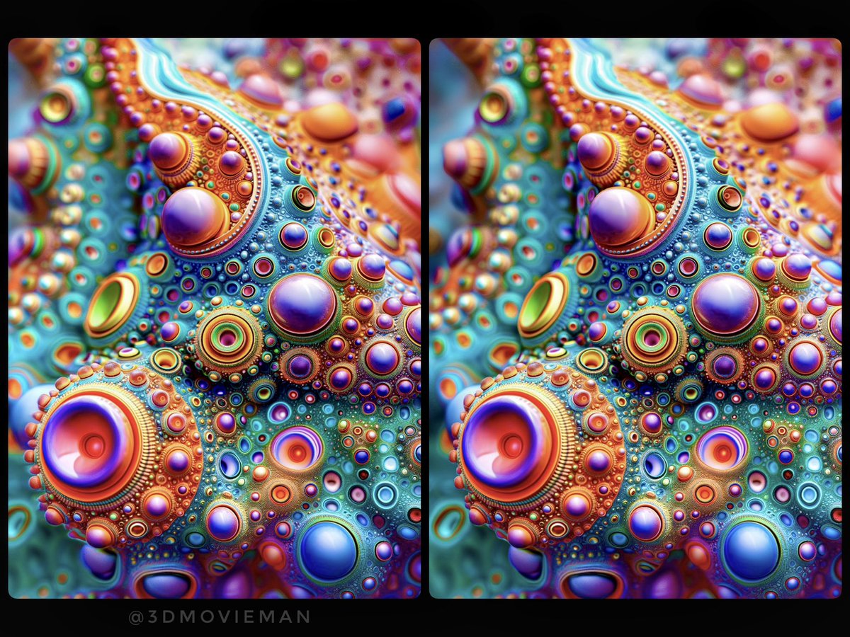 Colorful chaos #stereoscopic #AIart #stereoscopy #digitalart #midjourneyartwork #synthography #3dart