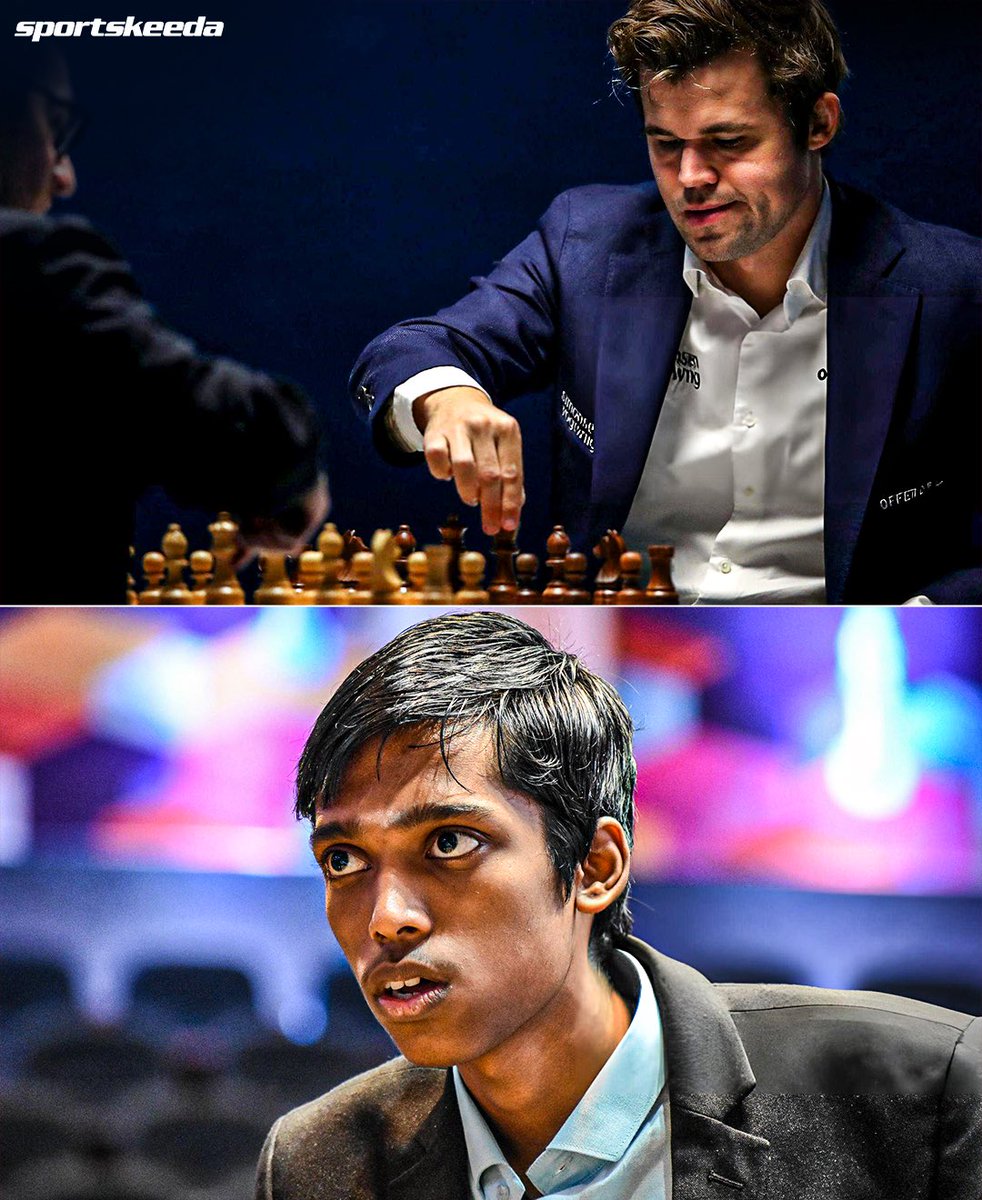 Rameshbabu Praggnanandhaa beats Magnus Carlsen!🔥

The Indian Prodigy beat Carlsen at the Grand Cless Tour and is just a point behind him in the standings!🇮🇳

#Chess #SKIndianSports