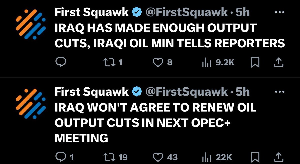 Musings of the Day, 5/11/24:

How long is MbS willing to play the chump? 

The Geopolitical Risk to Oil is to the DOWNSIDE.
