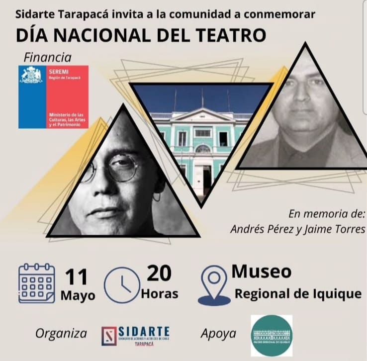Hoy, 20.00h se celebra el Día Nacional del Teatro en Museo Regional de #Iquique @sidarte_chile @CulturaTarapaca @elsoldeiquique @Artenorte @panoramasiqq @Tarapaca_Insitu