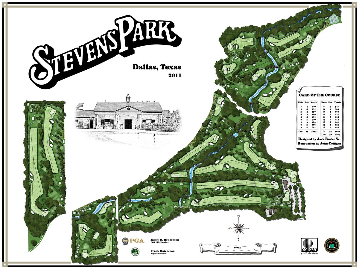 TreyKempGCA's tweet photo. Stevens Park Golf Course turns 100 today, happy birthday! #centennial #municipalgolf #dallas #texas https://t.co/0CpPmZndY0
