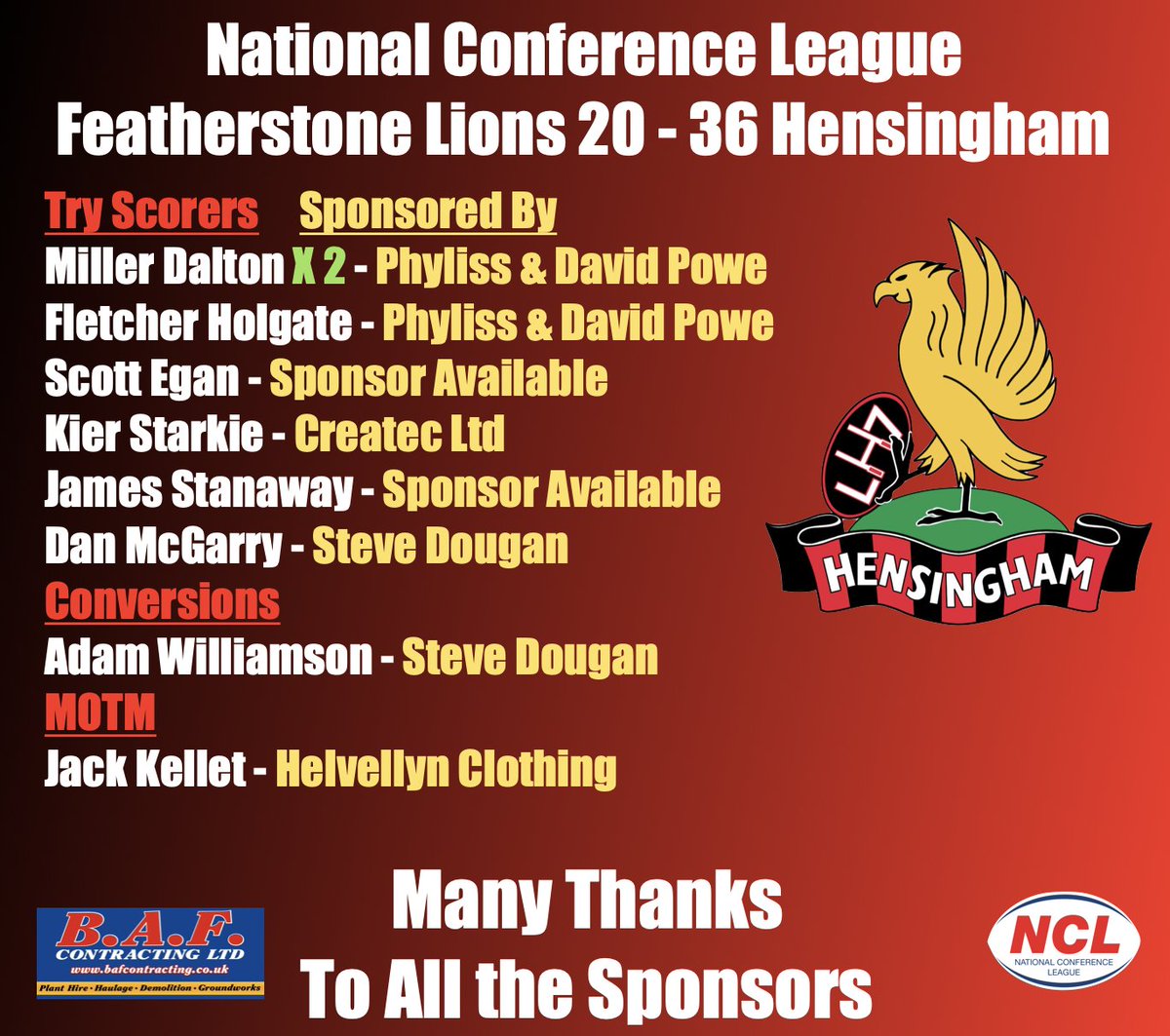 Hensingham ARL tweet media