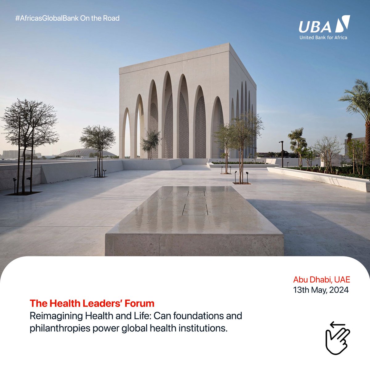 UBAFrance's tweet photo. 𝐓𝐡𝐫𝐞𝐞 𝐜𝐨𝐮𝐧𝐭𝐫𝐢𝐞𝐬, 𝐨𝐧𝐞 𝐦𝐢𝐬𝐬𝐢𝐨𝐧! 🌍

At UBA, we strongly believe that the future of Africa is in the hands of Africans, but we also know that our journey to transformation is one of partnership. Join our Group Chairman, @tonyoelumelu, and other UBA executives as we advocate for inclusive growth, youth empowerment, and healthcare accessibility. Here’s where you can catch us next week:

🗓️ May 13: Panel Session at the Health Leaders Forum in Abu Dhabi
🗓️ May 15: Hosting Cindy McCain, Executive Director of @worldfoodprogramme, in London
🗓️ May 17: B7 Roundtable Discussion in Rome

Stay tuned for updates on #AfricasGlobalBank on the road! #AfricaTransformation #GlobalPartnerships.