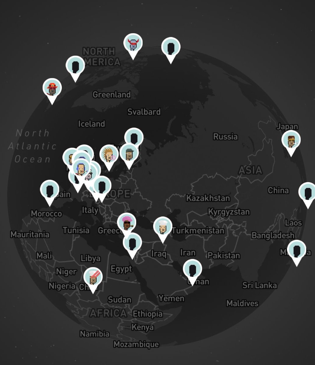 There are 2060 @XPUNKNFTs holders let's see if we can get all holders here on the world map 
Share and get the word out there
#NFTs 
#XRPLedger 
#NFTCommunity