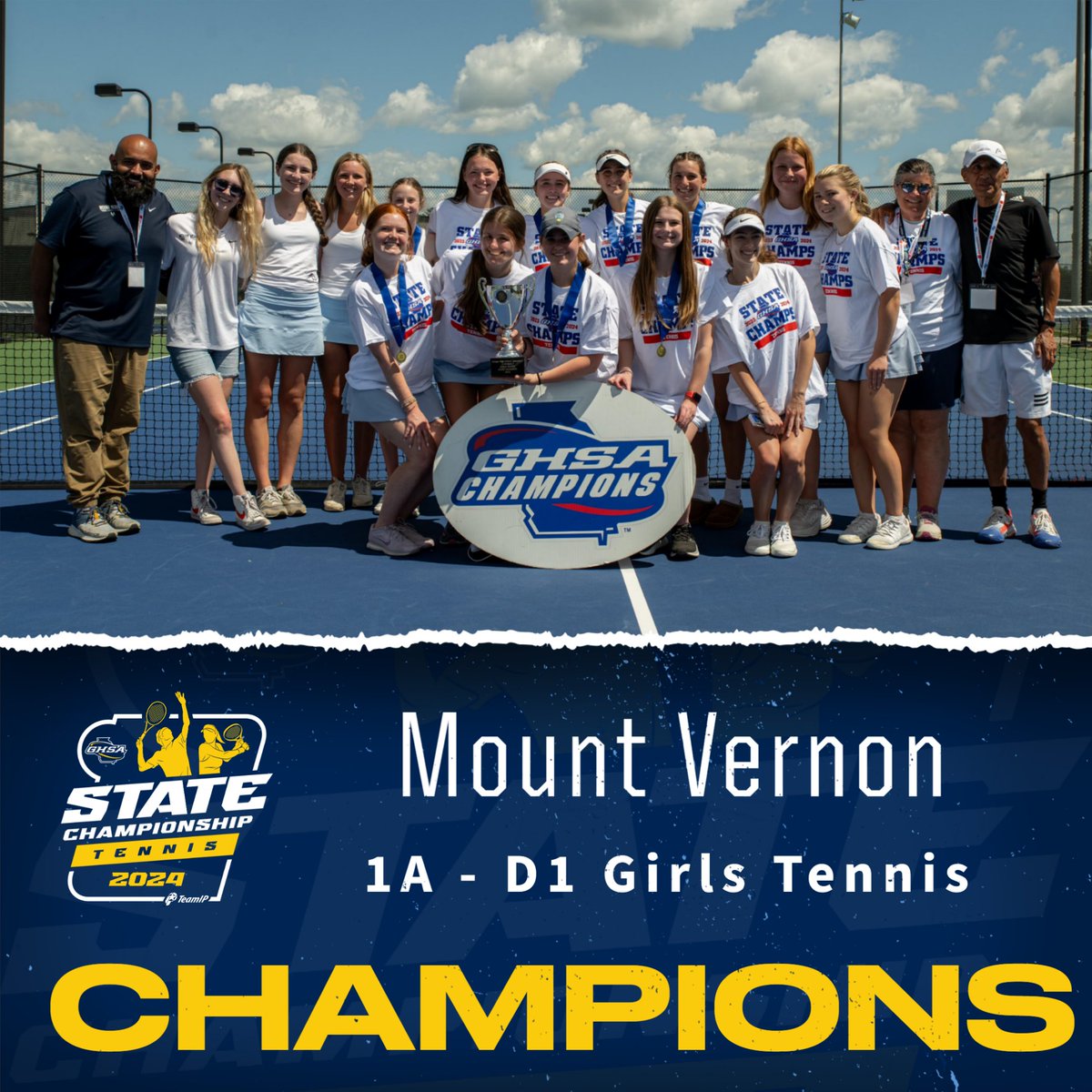 OfficialGHSA's tweet photo. Congratulations @MV_Athletics! Your Mustangs are the 2024 1A-Division 1 Girls Tennis 🏆!

@WilsonTennis @GoFanHS @RomeTennisCtrBC https://t.co/9HCG0ls4pS