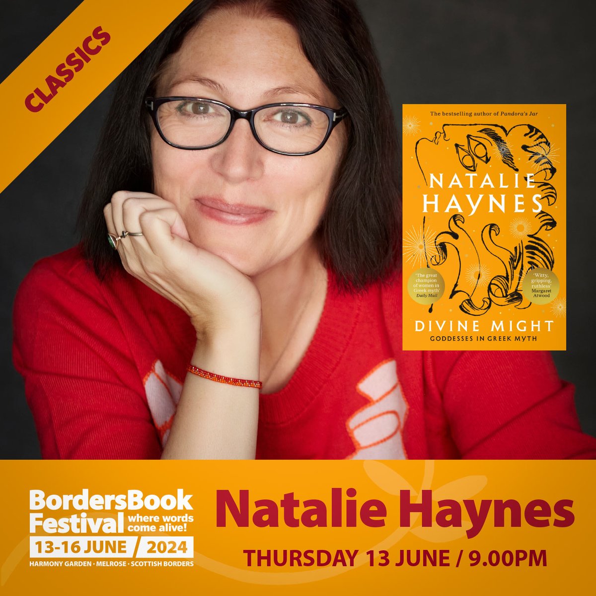 The star of the BBC series Natalie Haynes Stands Up for the Classics returns to Melrose to examine the role of the goddesses in the world of Greek myth, and In 'Divine Might', we meet Athene, who sprang fully formed from her father's head! TICKETS: tikt.link/natalieh