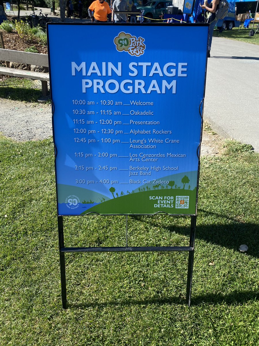 ParkFest @EBRPD is today! Free parking, admission, shuttle from Bayfair BARTable, here’s the main stage lineup!