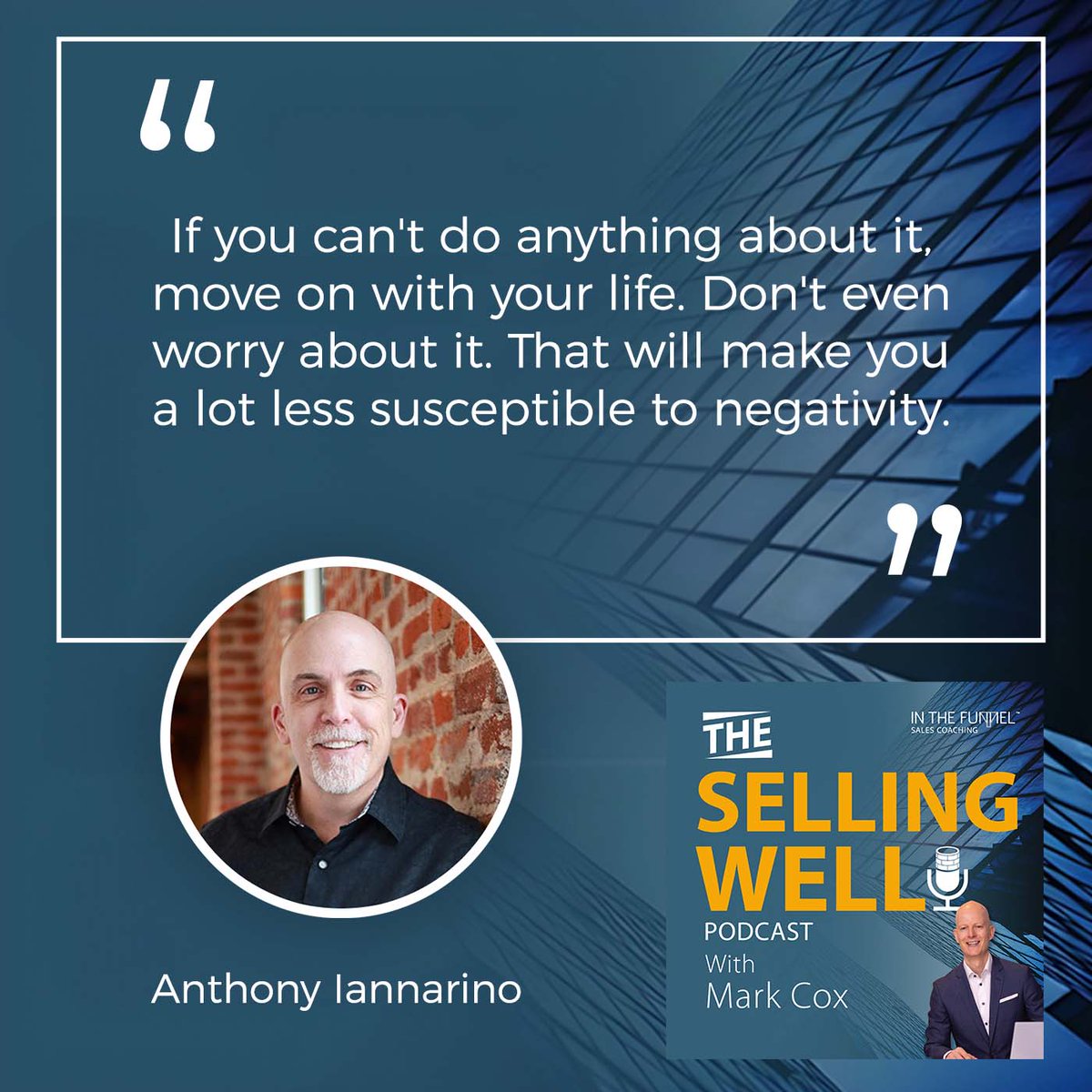 IntheFunnel's tweet photo. It's time for a Negativity Fast!

Check out my podcast with Anthony Iannarino on his latest book here

https://t.co/QIcwVXMXew https://t.co/7bEQAjdGTp