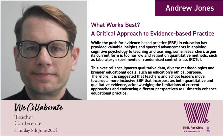 It will soon be time to choose our workshops for #WeCollaborate24 in four weeks time. This session from @abowdenj will be of huge interest to many delegates. Programme, tickets and more details can be found here: rmsforgirls.com/wecollaborate/