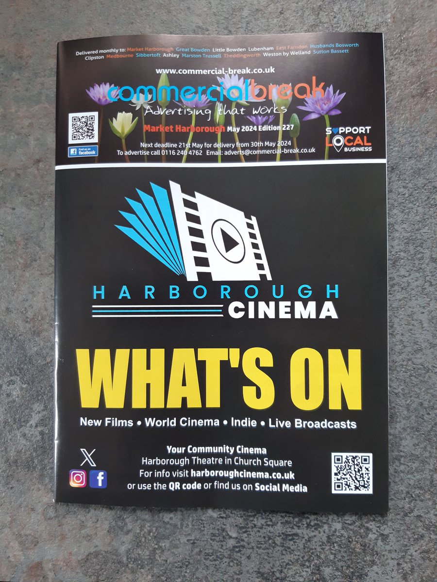 @HarboroughFilm great to see this advertising message promoting one of Market Harborough's best kept secrets (but not for much longer hopefully) #communitycinema