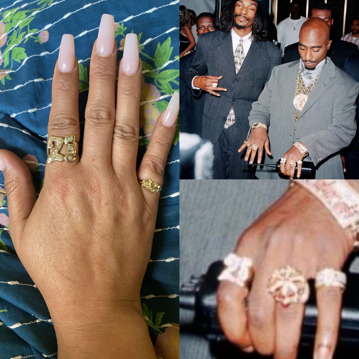 Tupac Shakur's 2Pac Ring worn during his last public appearance at the 1996 MTV Video Music Awards has potentially been found‼️

According to a reddit user, she found this at a pawn shop. She doesn't know of the exact authenticity as of right now. 

#2pac #tupacshakur